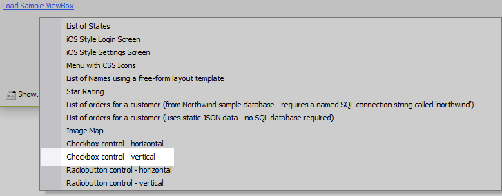 Load Checkbox Vertical
